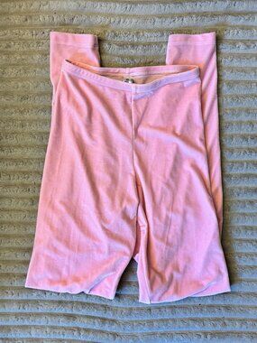 Los Angeles Apparel Baby Pink Velvet Leggings Size S